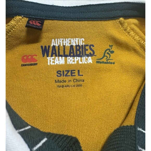 MEN'S RUGBY UNION AUSTRALIA WALLABIES 2007/2008 HOME SHIRT JERSEY MAILLOT SIZE L - Picture 6 of 11